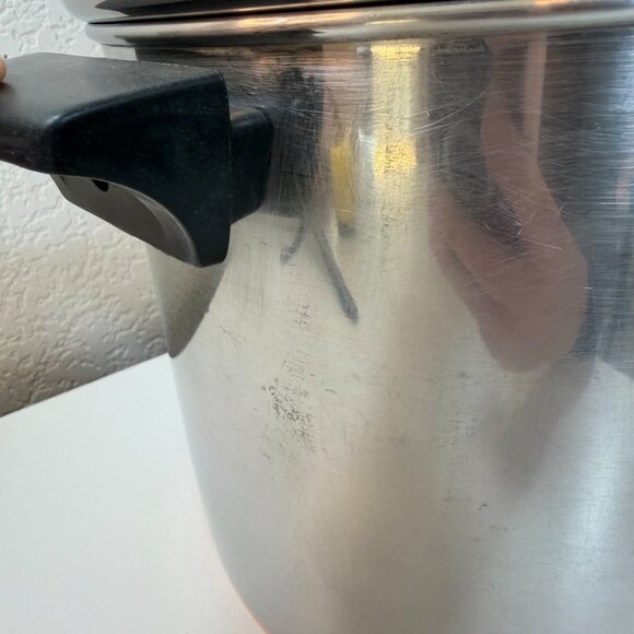 Vintage Revere Ware 8 QT Stock Pot w/ Lid Copper Clad 1801 Clinton ILL USA - Picture 15 of 16